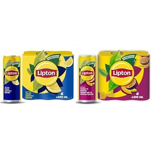 Lipton Ice Tea Limon Kutu 6x330 ml ve Lipton Ice Tea Mango Kutu 6 x 330 ml