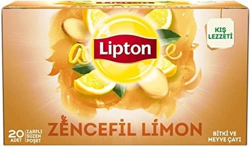 Lipton Zencefil Ve Limon Bardak Poşet Bitki Çayı 20'li Paket