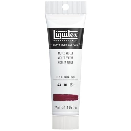 Liquitex Professional Heavy Body akrilik boya, Gedämpftes Violett, Acrylfarbe 59ml Tube