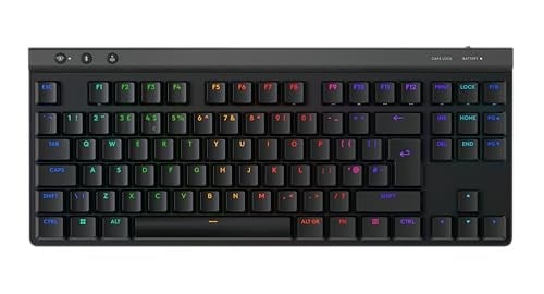 Logitech G G515 LIGHTSPEED TKL Düşük Profilli Kablosuz Oyun Klavyesi, LIGHTSYNC RGB, İnce Sayısal Tuş Takımsız Tasarım, PBT Tuş Kapakları, İngilizce Tuş Dizilimi, Siyah