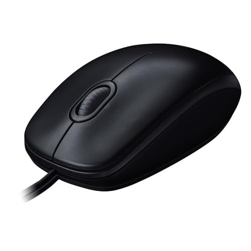 Logitech M100 USB Kablolu Mouse, PC, Mac, Dizüstü Bilgisayar ile Uyumlu, 1000 DPI Optik İzleme, Sağ ve Sol Elle Kullanıma Uygun, Siyah - Seçenekler: Karton Kutu