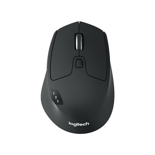 Logitech M720 Triathlon Windows/Mac İçin Kablosuz Mouse (Bluetooth, Unifying, Easy-Switch - Üç Cihaz Arasında Kolayca Geçiş Sağlar) Siyah
