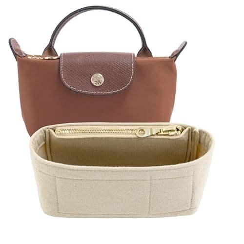 Longchamp için Mini Çanta Düzenleyici Küçük Bez Çanta - Şık Bir Çanta için Nihai Mini Çanta Saklama ve Son İşlem İç Çanta Astarı Düzenleyici Küçük Boy Fit