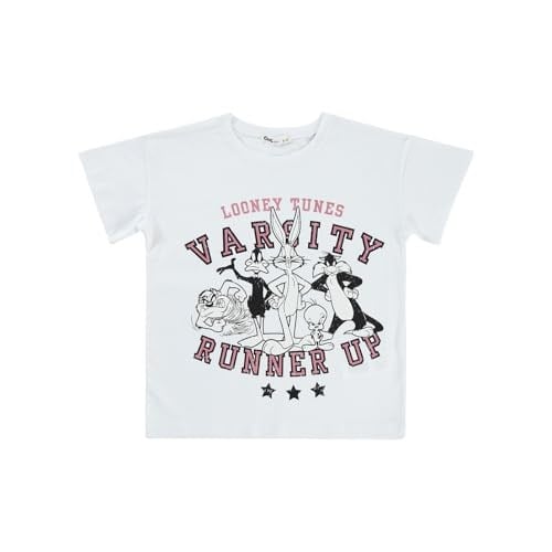 Looney Tunes Kız Çocuk Tişört 10-13 Yaş Beyaz