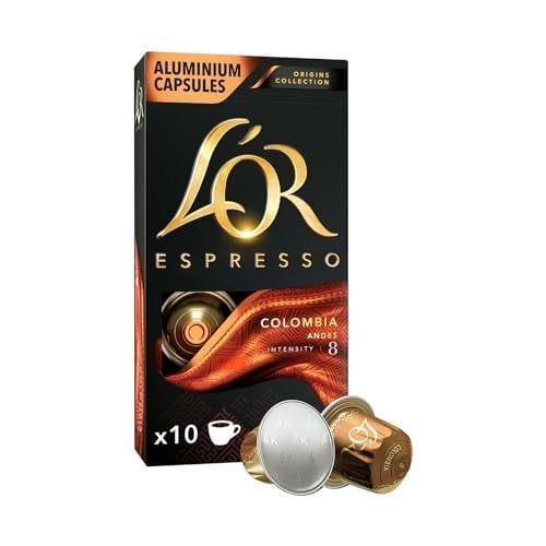 L'OR - Espresso Kahve - Colombia - Origins Collection - Yoğunluk 8 - Turunçgil Notaları - 1 Paket x 10 Alüminyum Kapsül