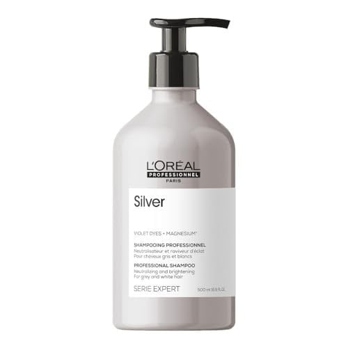 L'Oréal Professionnel Paris Serie Expert Silver Çok Açık Sarı, Gri Ve Beyaz Saçlar Için Renk Dengeleyici Mavi Şampuan 500ml