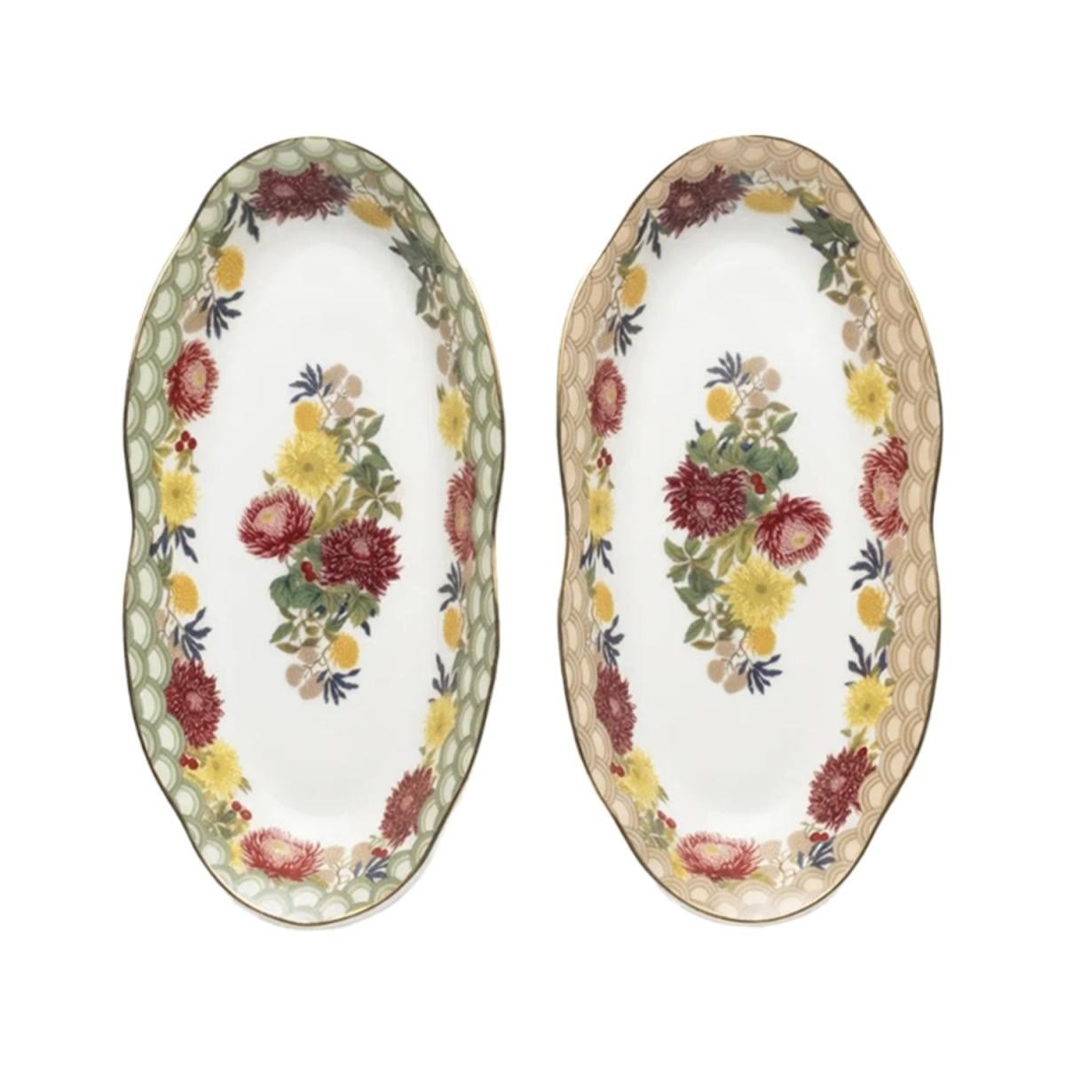 Lucky Art Laverna Bone 20 Cm 2'li Oval Tabak Seti