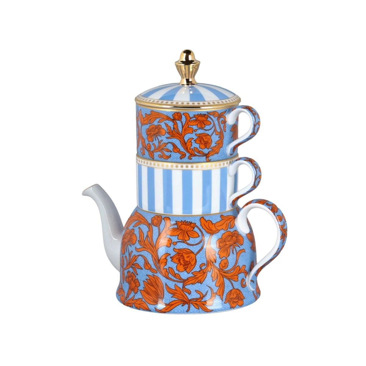 Lucky Art Zeflora Bone 3lu Çay Seti