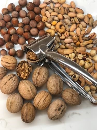 Lüks Ceviz Kıracağı, Sağlam Paslanmaz Çelik Krom Renk Metal Ceviz Ve Fındık Kıracağı (Kaplamalı)