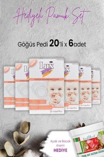 Lux Göğüs Pedi 20' li x 6 Adet ve Hediyeli