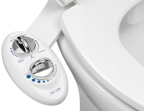 Luxe Bidet Neo 185 Bidet Kendi Kendini Temizleyen Çift Başlıklı Manuel Tuvalet Aparatı, Beyaz