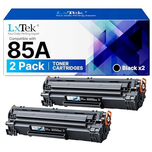 LxTek HP 85A CE285A için Uyumlu Toner Kartuşu Değiştirme Laserjet Pro M1132MFP M1217NFW M1212NF P1102W P1102 P1106 M1132 P1100 M1213NF M1136 M1210 M1212 (Siyah, 2'li Paket) ile Uyumlu
