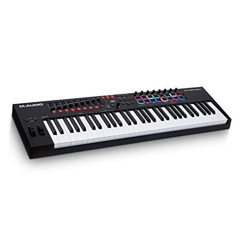 M-AUDIO Oxygen Pro 61-61 Tuşlu USB MIDI Klavye Controller, Ritim Pedleri, MIDI Atanabilir Düğmeler, Butonlar, Faderler ve Yazılım Paketi - Seçenekler: 25 Tasten, 49 Tasten, 61 Tasten, Tek, Tek kişilik