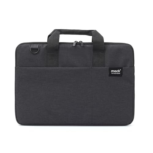 MACK Cityfit MCC-703 Laptop Çantası, Erkekler ve Kadınlar için Profesyonel Bilgisayar Çantası, 15.6 inç Notebook Çantası, Evrak Çantası, Siyah