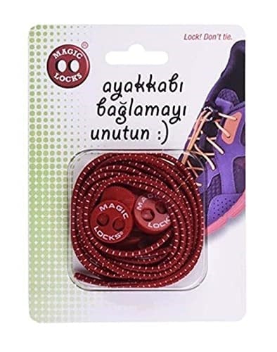Magic Locks Kırmızı Kilitli Elastik Akıllı Bağcık