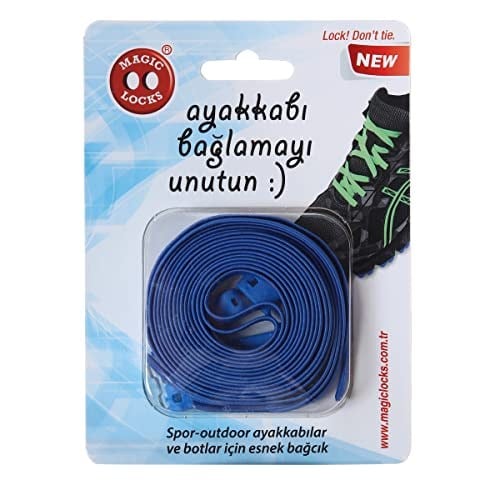 Magic Locks Mavi Kilitli Elastik Akıllı Bağcık