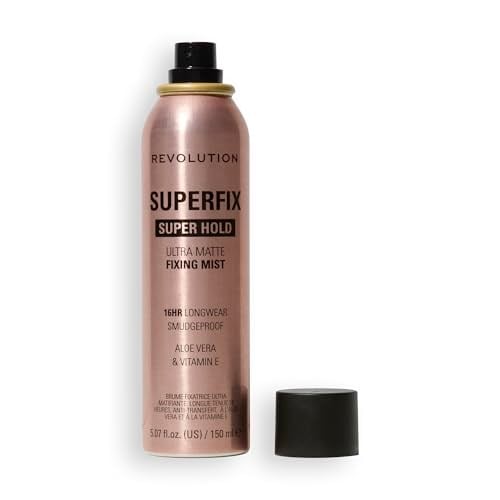 Makeup Revolution, Super Fix Misting Spray, Fissante Sprey Makyaj Malzemesi, Finish Opaco, Lunga Tenuta, Arricchito con Vitamin E, 150 ml