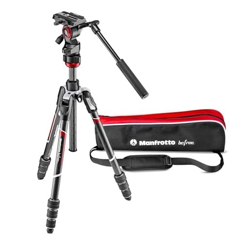 Manfrotto MVKBFRTC-LIVEUS Befree Live Karbon Fiber Video Tripod Seti, Sıvı Başlı, M-Lock Bükümlü Bacak Kilitleri, Siyah - Seçenekler: Befree Live - Karbon Büküm, Befree Adv 3 Yönlü Alu...