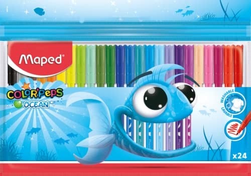 MAPED 845722 COLOR PEPS OCEAN 24 RENK KEÇELİ KALEM - Seçenekler: 12'li, 24'lü