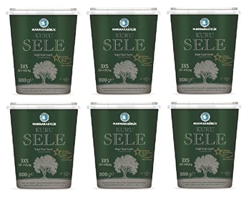 Marmarabirlik Kuru Sele Siyah Zeytin Pet (6 x 800 gr)