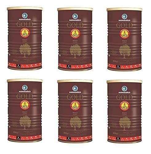Marmarabirlik Salamura Siyah Zeytin Teneke Gold (M) 800 Gr - 6'lı