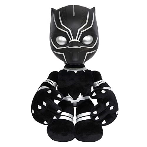 Marvel Black Panther Heart of Wakanda Peluş Figür, Işıklı ve Sesli, Siyah Panter Yumuşak Bebek Hayranları ve Koleksiyoncular için