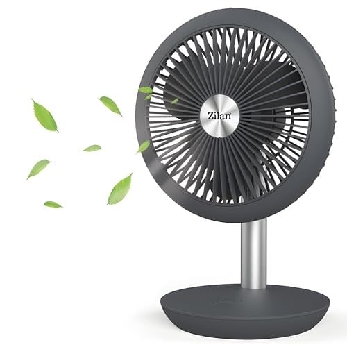 Masa vantilatörü çok sessiz | kablosuz | 4000 mAh pil | vantilatör | 90° eğilebilir | çalışma masası vantilatörü | rüzgar makinesi | hava soğutucu | enerji tasarruflu | 4 kademeli | 15 saat kablosuz ç