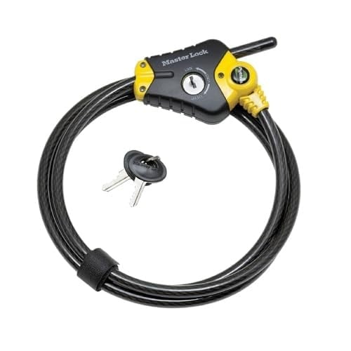 Master Lock 8413DPF Python kablolu kilit, anahtarlı, 1 adet