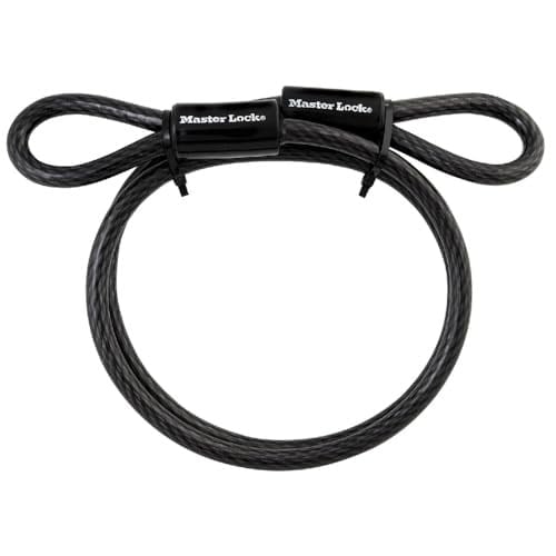 Master Lock 85dpf ağır görev döngüsü ucu kablosu, 4 ayak örgülü çelik, 3/8 inç çap, 85DPF