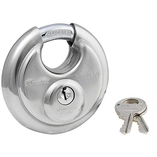 Master Lock Anahtarlı 40D Paslanmaz Çelik Discus Asma Kilit, Gümüş