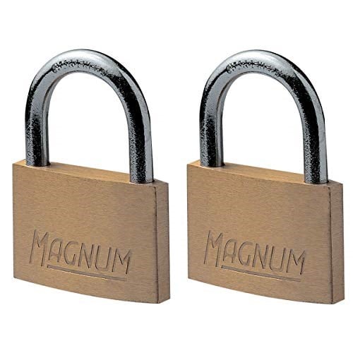 Master Lock CAD40T 2 Adet Masif Pirinçten Yapılmış Anahtarlı Büyük Asma Kilit Paketi, Altın Rengi, 5,4 x 4 x 1 cm