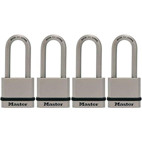 Master Lock M530XKADLHCCSEN Asma Kilit Kaplamalı Askı ve 5,1 cm Ütü Mesafesi, Aynı Kapanır, 1,9 cm Genişliğinde 4'lü Paket Keyed Alike