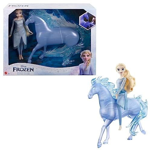 Mattel Disney Karlar Ülkesi Elsa ve Güzel Atı Nokk Disney Karlar Ülkesi oyuncakları, Elsa bebek ve Su Nokk'u figürü HLW58