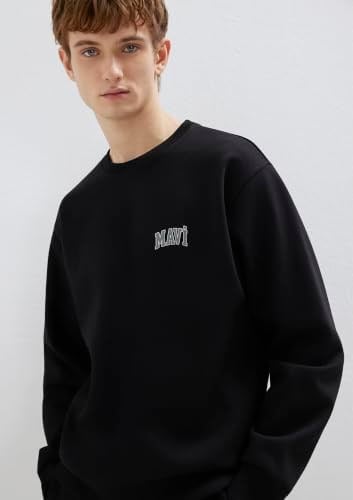 Mavi Logo Baskılı Siyah Sweatshirt 0611716-900