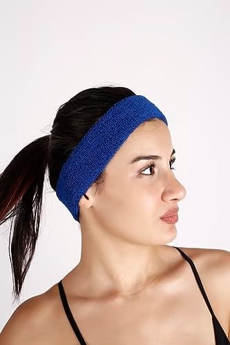 Mavi Sporcu Saç Bandı Ter Bandı Bandana Headband Mavi