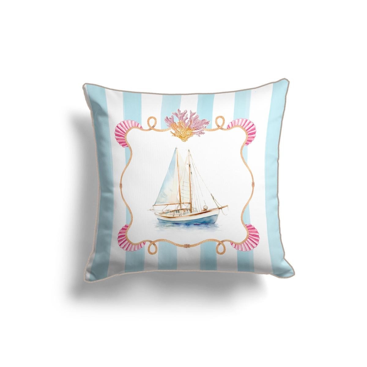 Maxxdeco 43x43 Cm Halat Biyeli Kırlent Kılıfı