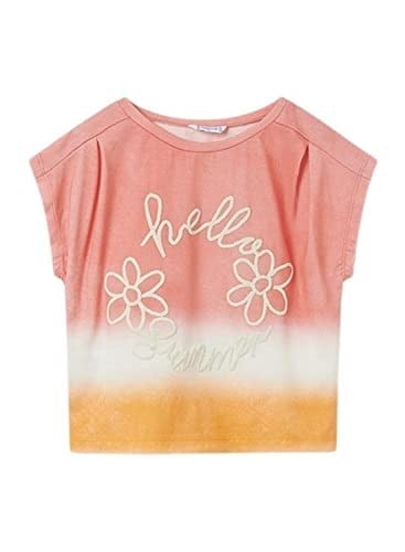 Mayoral Kız Çocuk T-Shirt, Kısa Kollu, Bisiklet Yaka, Pembe, 10 Yaş