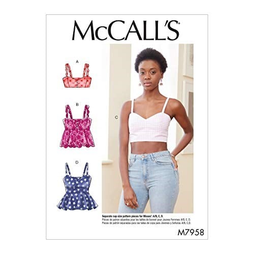 McCall's kadın üstleri, kağıt, beyaz, farklı