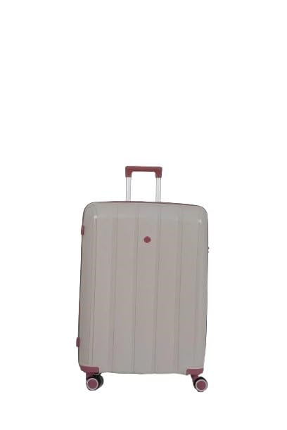 MÇS Polipropilen Büyük Boy Valiz V305 76 Cm Kemik Koyu Pudra