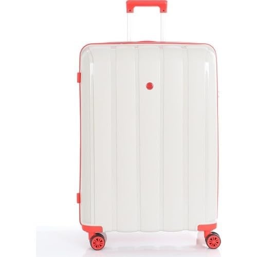 MÇS Polipropilen Valiz V305 76 Cm Kemik Kırmızı