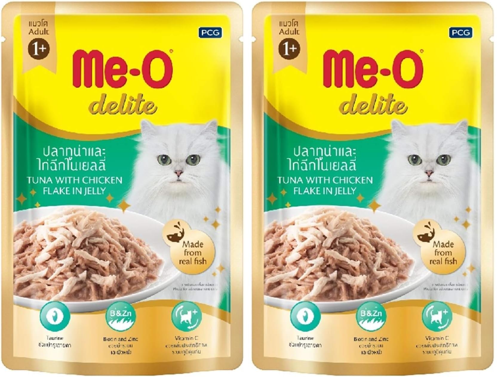 Me-O Delite Tavuk & Ton Balığı Jöle, 70 gr 2li paket