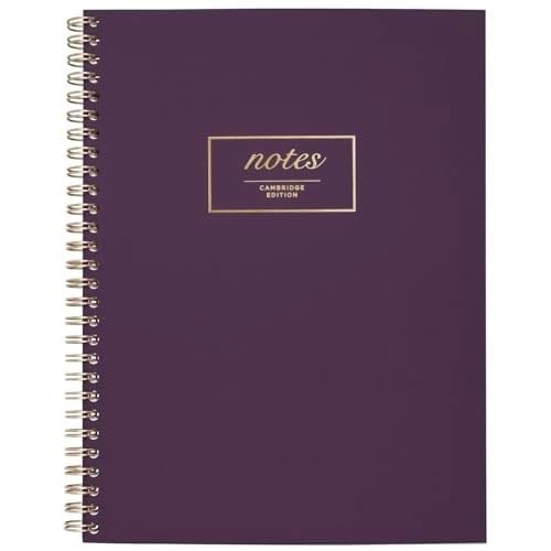 Mead Cambridge Toplantı Defteri/Günlük, Mor, 80 Çift Telli Çarşaf, 20 cm x 17 cm (49556)
