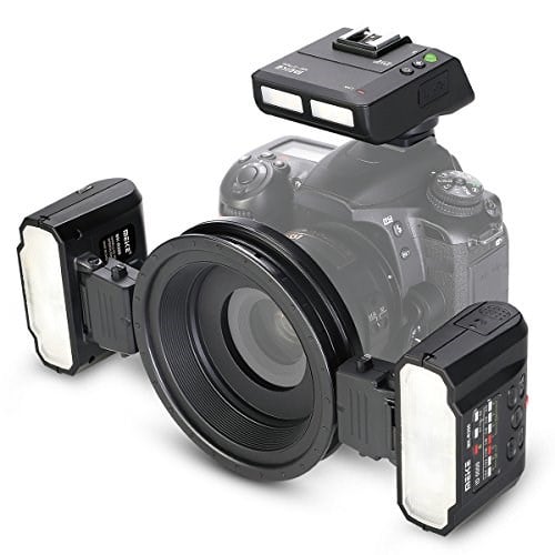 Meike MK-MT24 Kablosuz Kapatmalı Speedlight Macro Twin Lite Flash Nikon F-Mount Z-Mount Dijital SLR Kameralar D1X D2 D2H D2X D3 D3X D200 D300 D300S D700 D3500 Z6 Z7 ile uyumlu