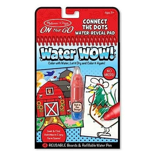 Melissa & Doug Water Wow Su Ile Boyama Kitabı, Çiftlik Noktaları Birleştir (19485)