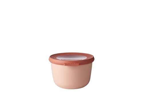 Mepal - Cirqula çok amaçlı kase yuvarlak Nordic Blush – 500 ml – saklama kutusu, buzdolabı kutusu, derin dondurucu, mikrodalga fırın kabı ve kapaklı servis kasesi olarak kullanılabilir