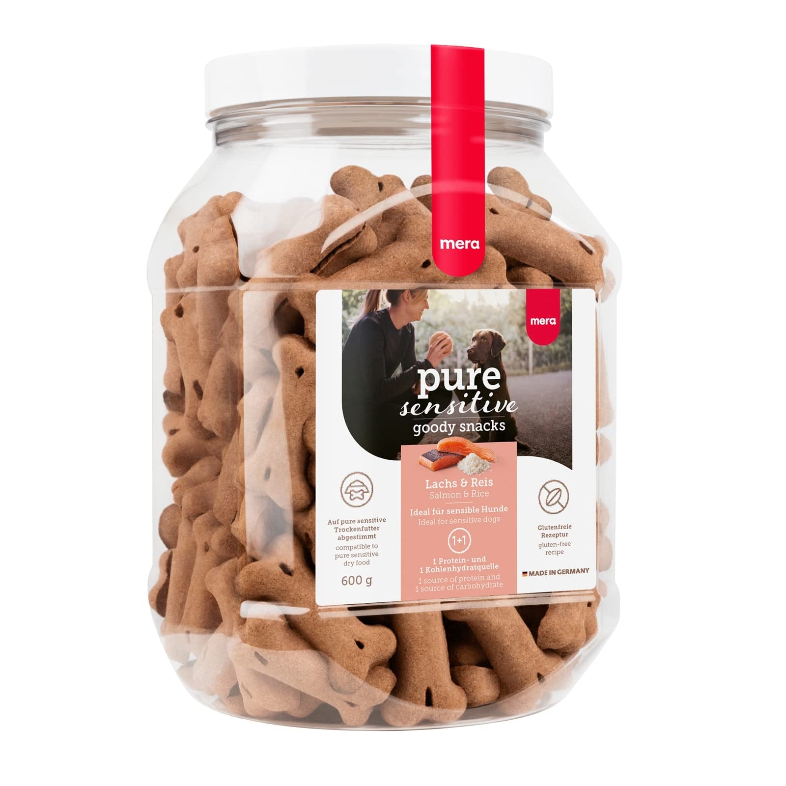 MERA Pure Sensitive Somonlu ve Pirinçli Köpek Bisküvisi 600 Gram