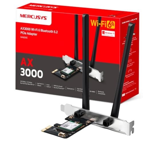 Mercusys MA80XE, AX3000 Wi-Fi 6 Bluetooth 5.3 PCIe Adaptör