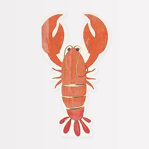 Meri Meri - Lobster Napkins - Istakoz Peçeteler - 16'lı