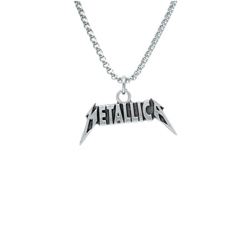Metallica Örme Zincir Kolye - Gümüş Kaplama - Erkek Kadın Kolye - No:1531