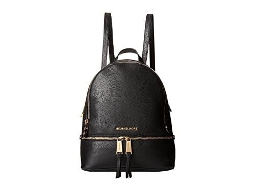 Michael Kors Kadın Rhea Zip Sırt Çantası Çanta, Siyah, 25.4x29.9x11.4 santimetre